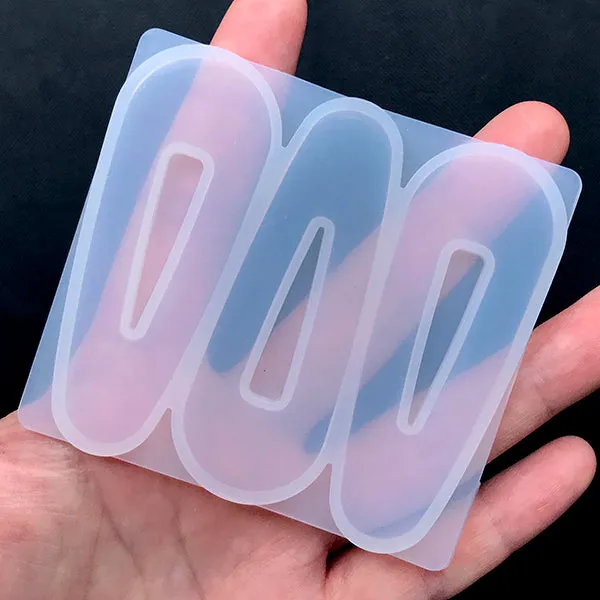Hair Barrette Silicone Mould (3 Cavity) | Make Your Own Hair Accessories | Hair Clip Mold | Resin Jewellery DIY (24mm x 66mm)
