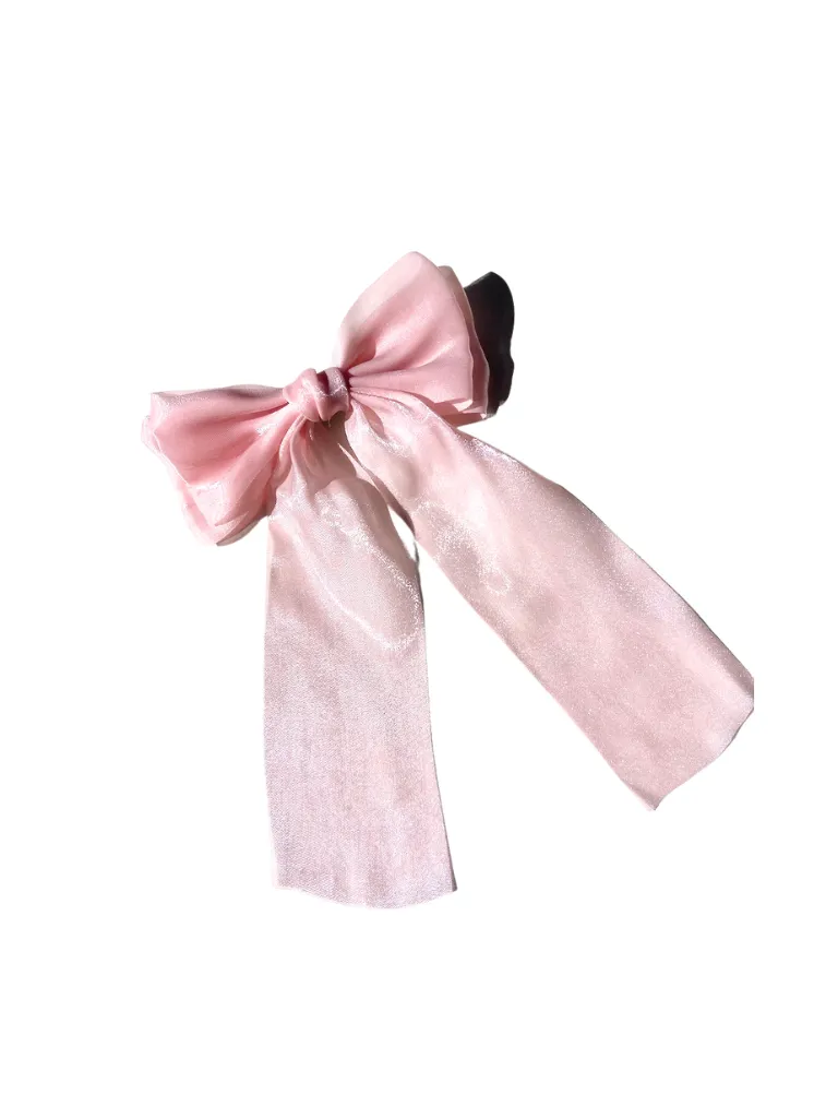 Handmade Organza Hair Bow Barrette