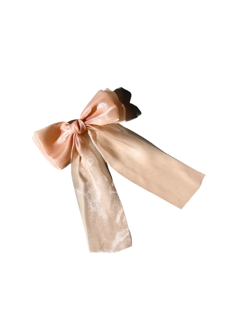 Handmade Organza Hair Bow Barrette