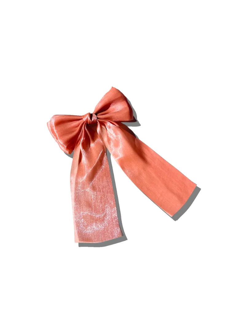 Handmade Organza Hair Bow Barrette