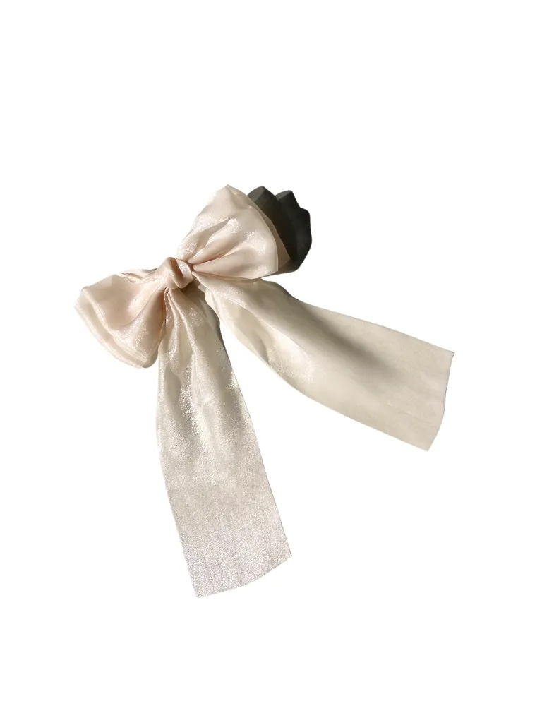 Handmade Organza Hair Bow Barrette