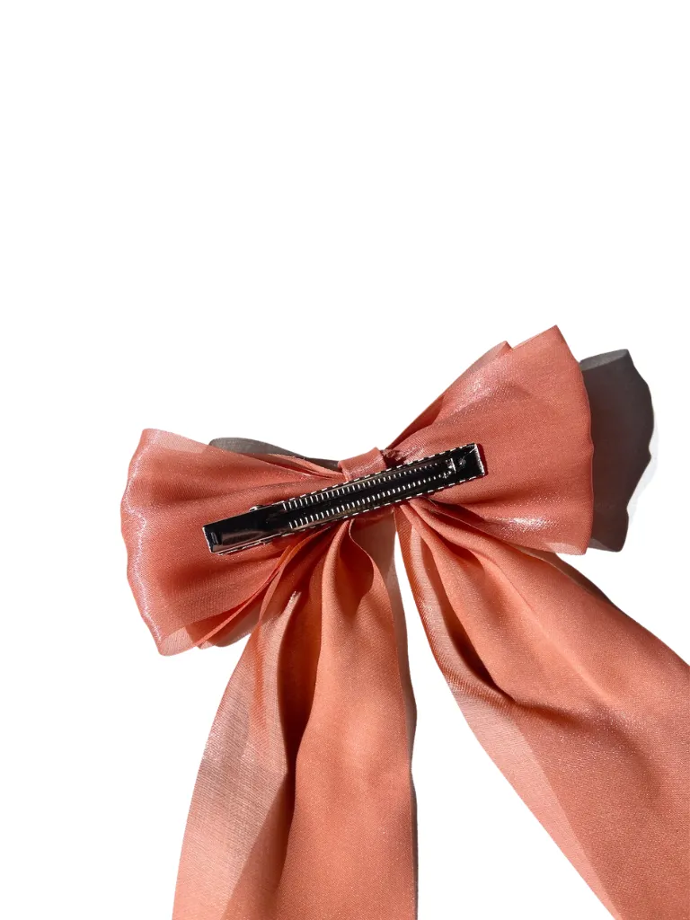 Handmade Organza Hair Bow Barrette