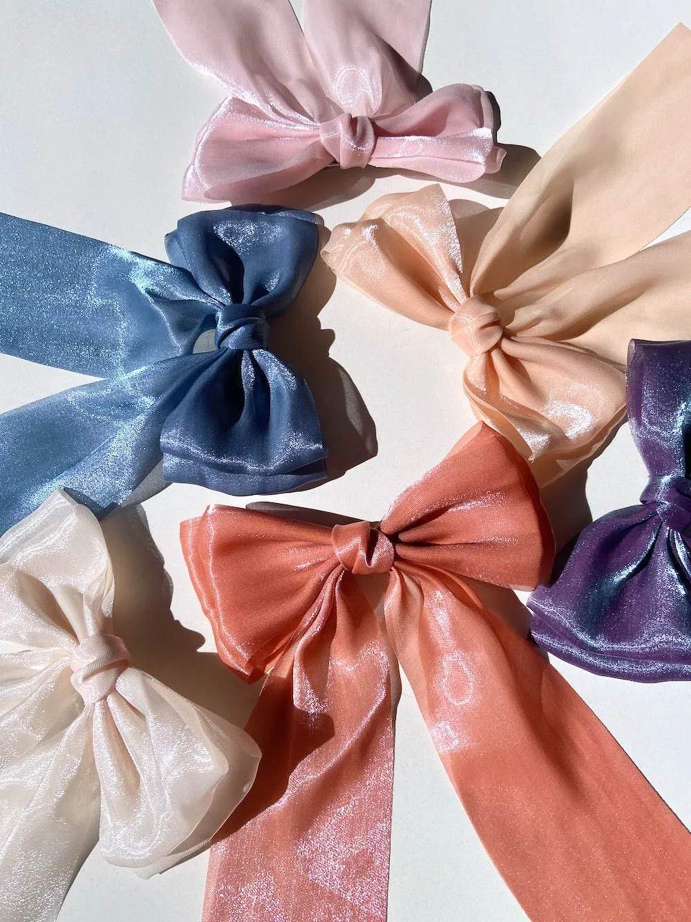 Handmade Organza Hair Bow Barrette