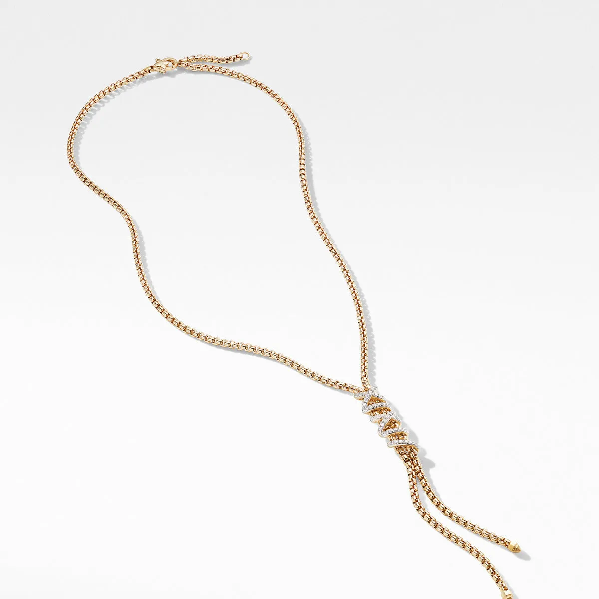 Helena Y Necklace in 18K Yellow Gold with Diamonds