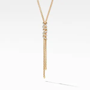 Helena Y Necklace in 18K Yellow Gold with Diamonds
