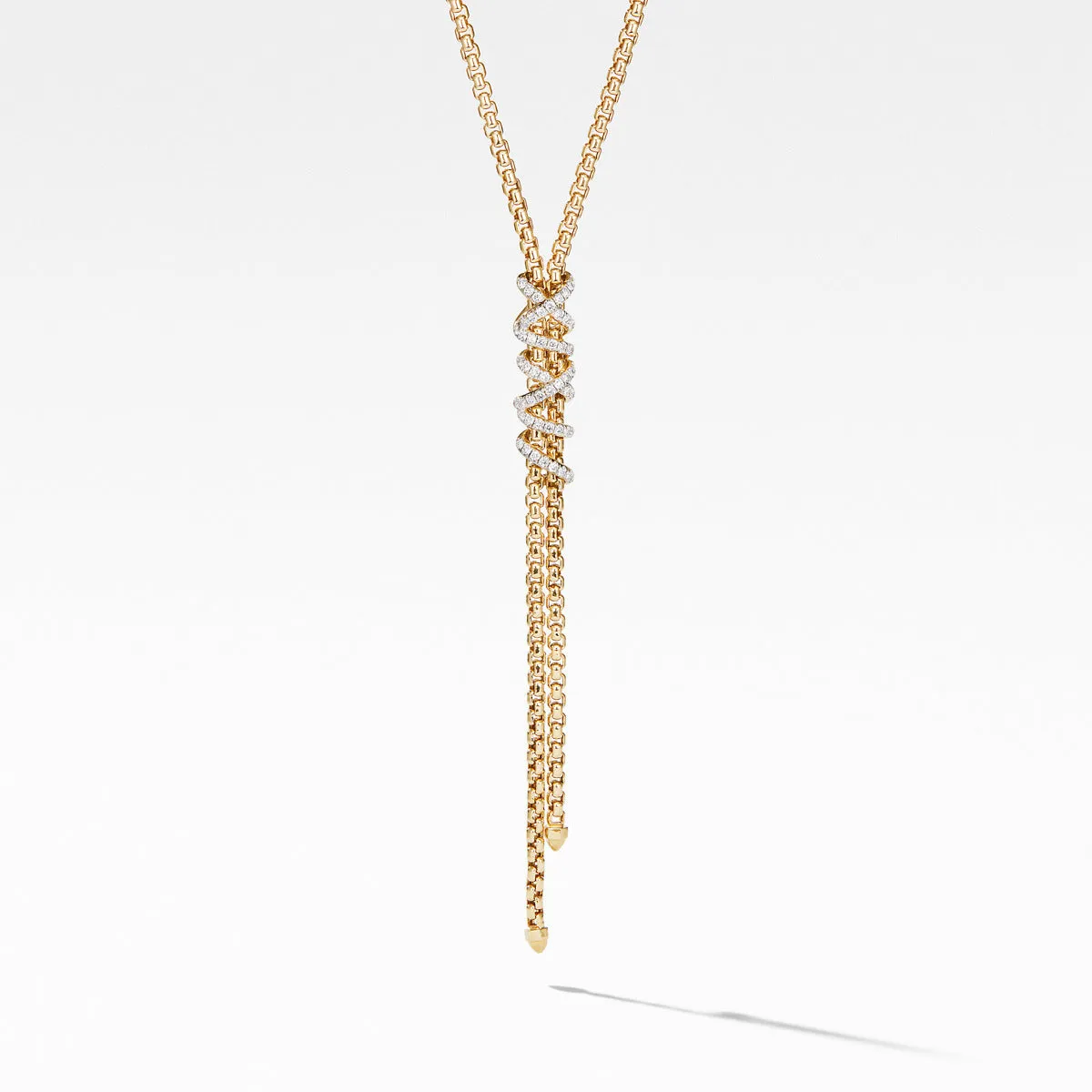 Helena Y Necklace in 18K Yellow Gold with Diamonds