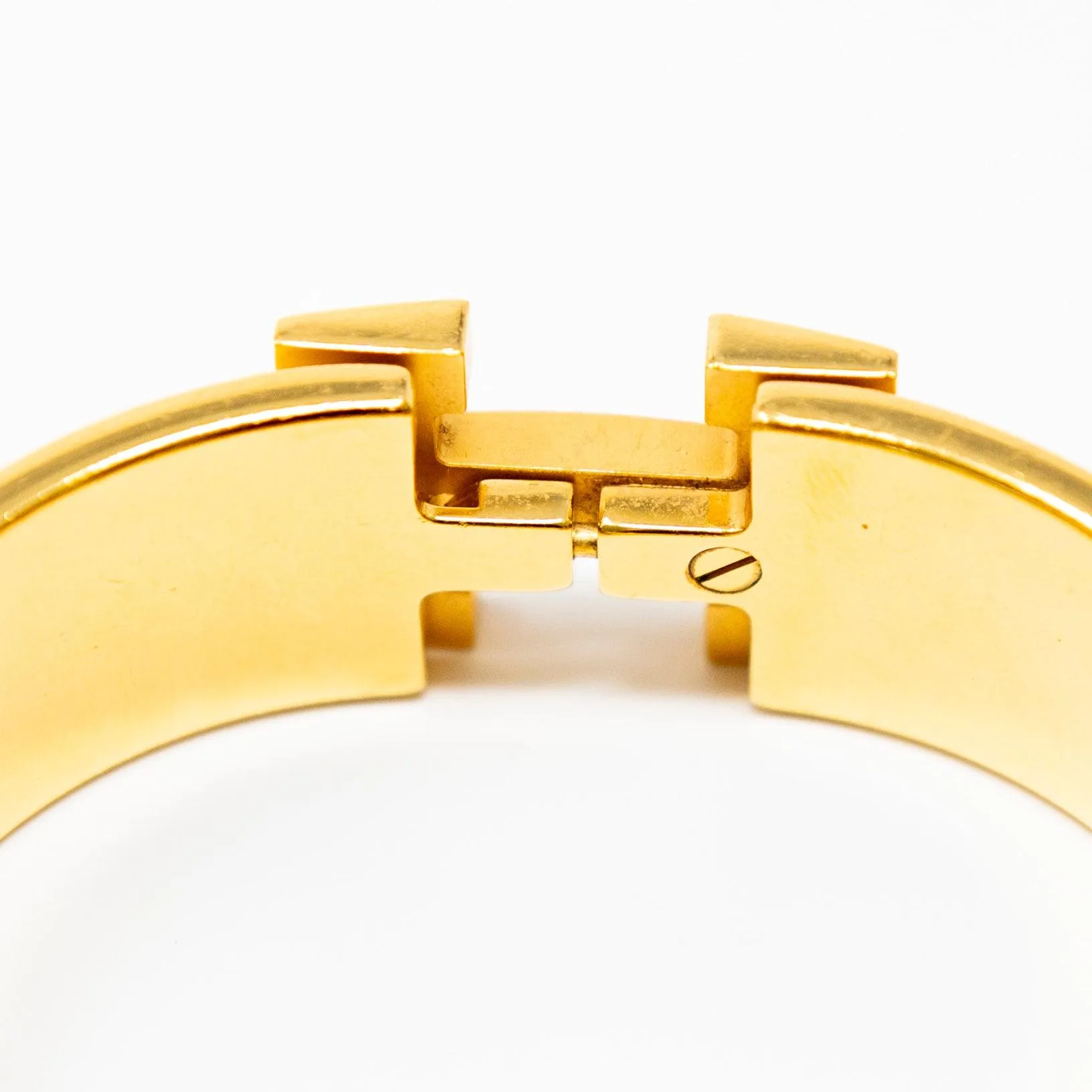Hermes Rouge Enamel Clic H Bracelet