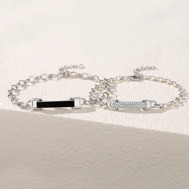 Hidden Message Couple Bracelets Set for two