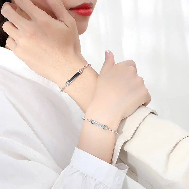 Hidden Message Couple Bracelets Set for two