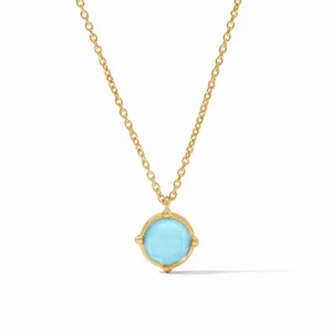 Julie Vos Honeybee Solitaire Necklace Capri Blue