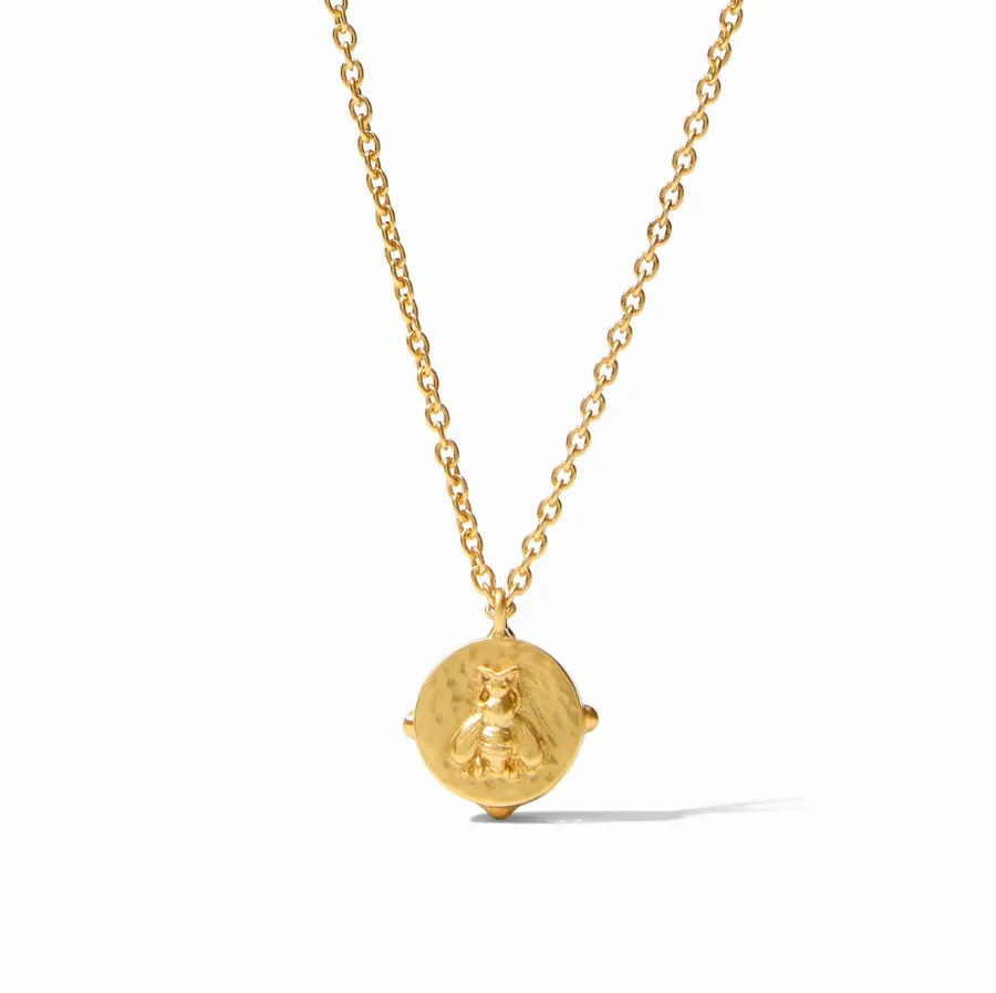 Julie Vos Honeybee Solitaire Necklace Capri Blue