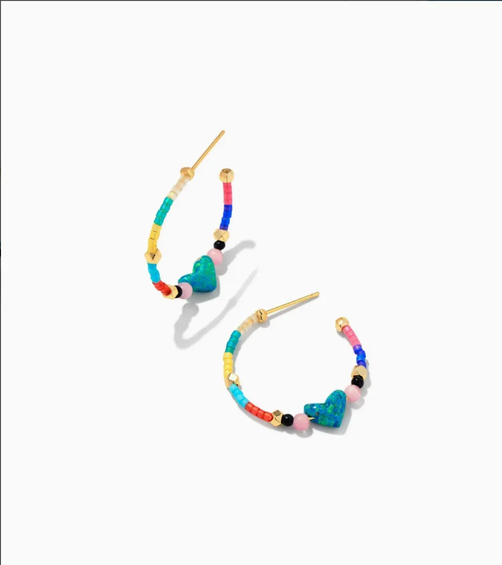Kendra Scott Nova Hoop Earrings Gold Multi Mix