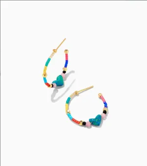Kendra Scott Nova Hoop Earrings Gold Multi Mix
