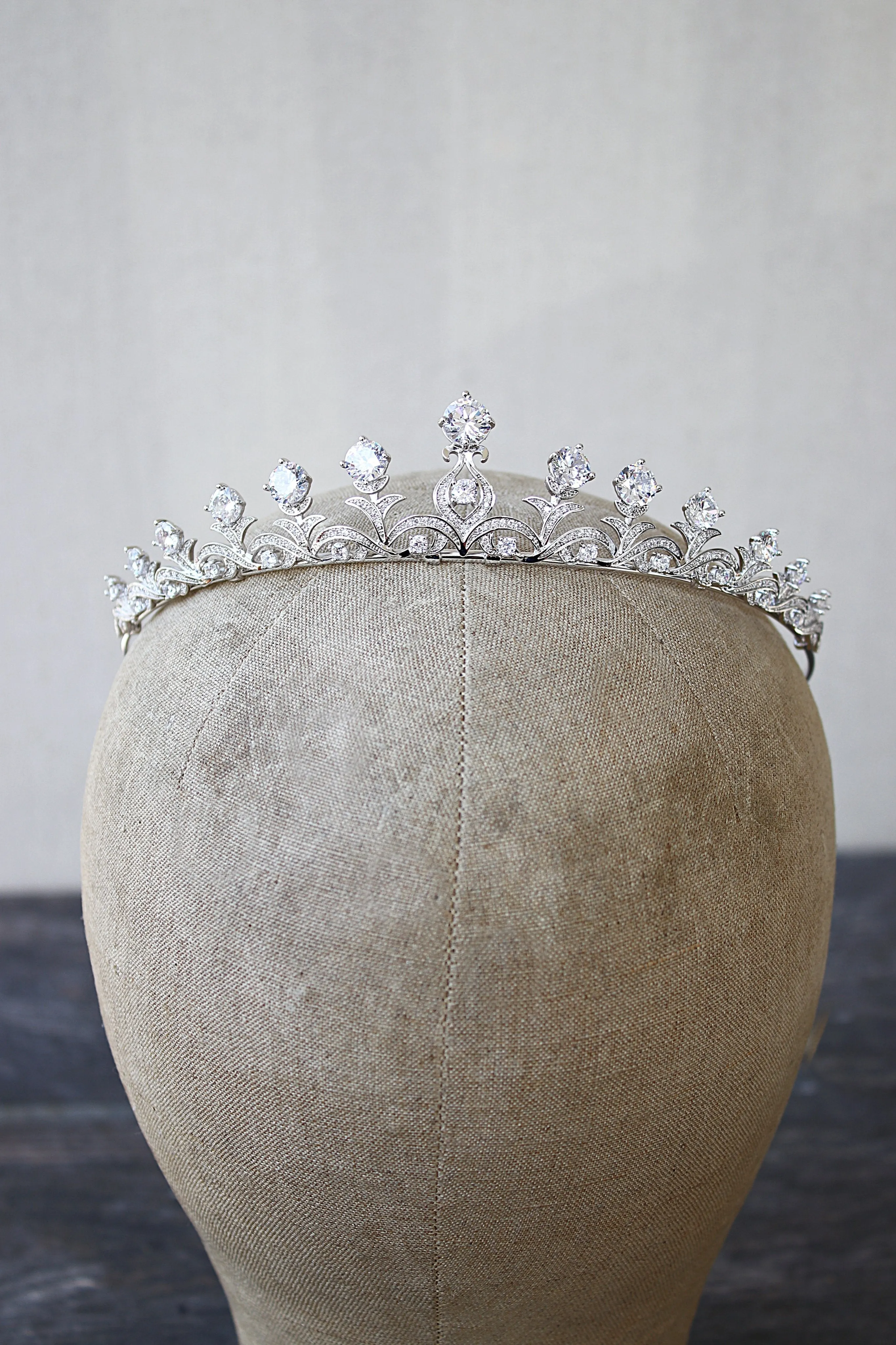 KIMBERLY Simulated Diamond Bridal Tiara