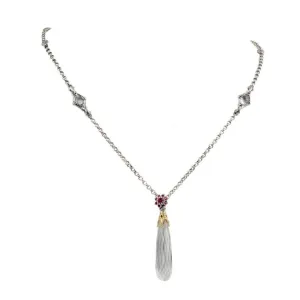 Konstantino Pythia Collection Silver & Gold Crystal and Corundum Necklace