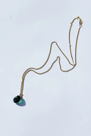 Lara Necklace | Gold Emerald