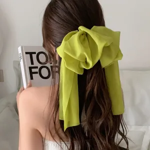 Large Chiffon Barrette Bow