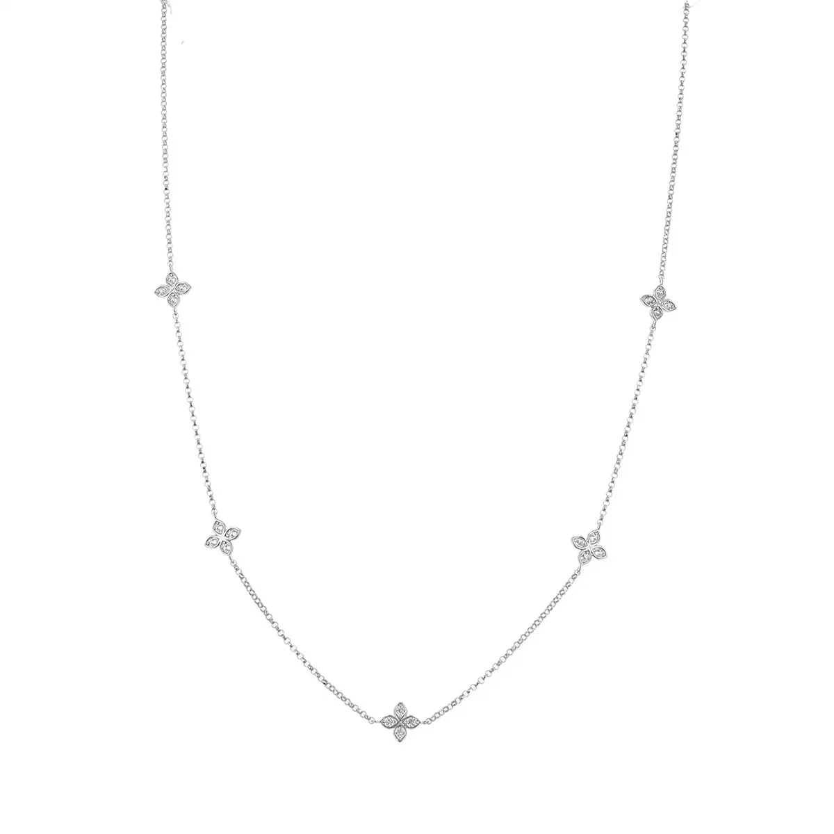 Love by the Yard Five Station Diamond Necklace