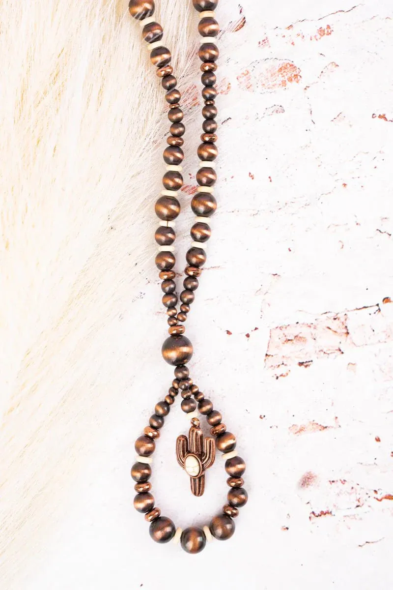 Marble Mountain Loop Howlite & Copper Necklace