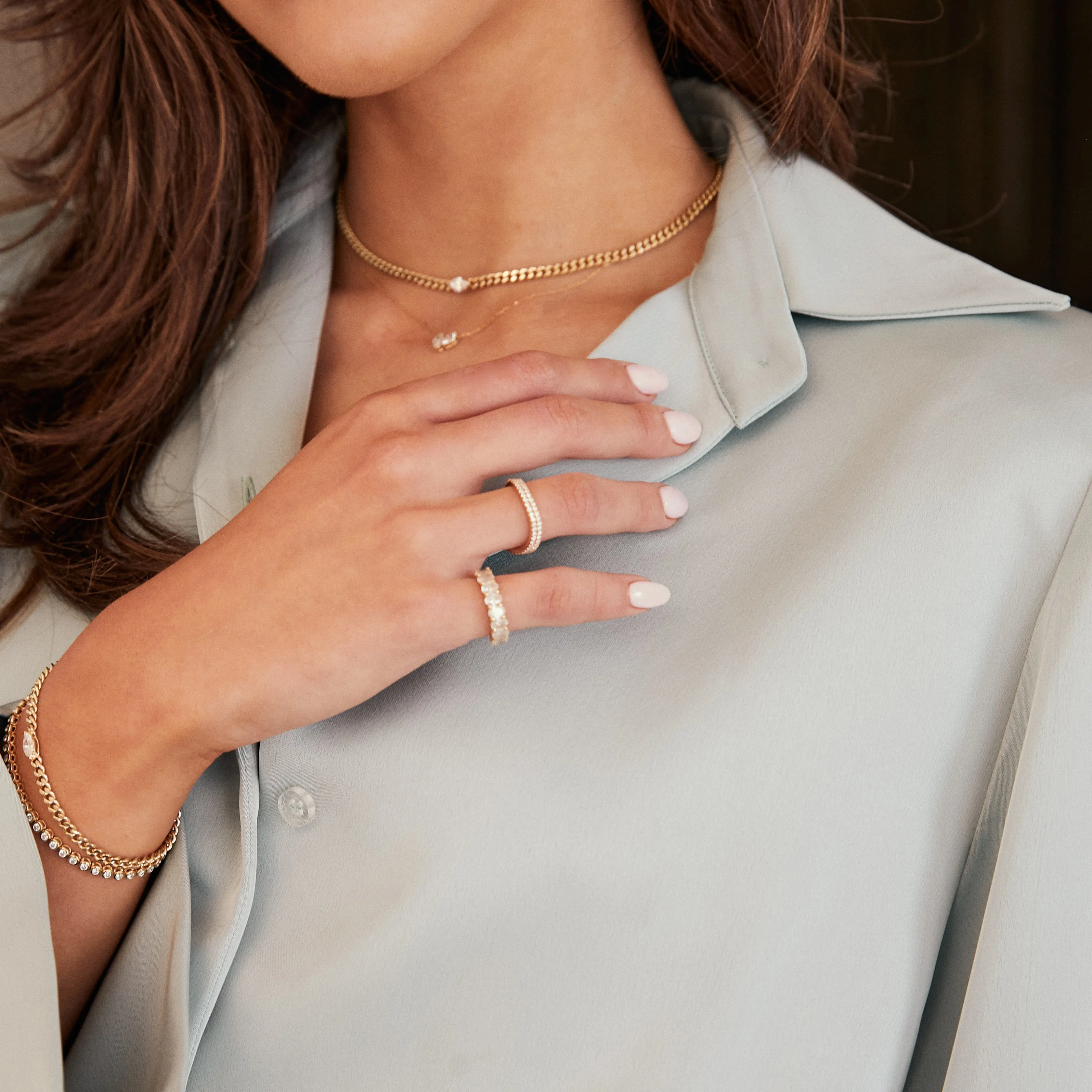 Marquise Diamond Chain Bracelet