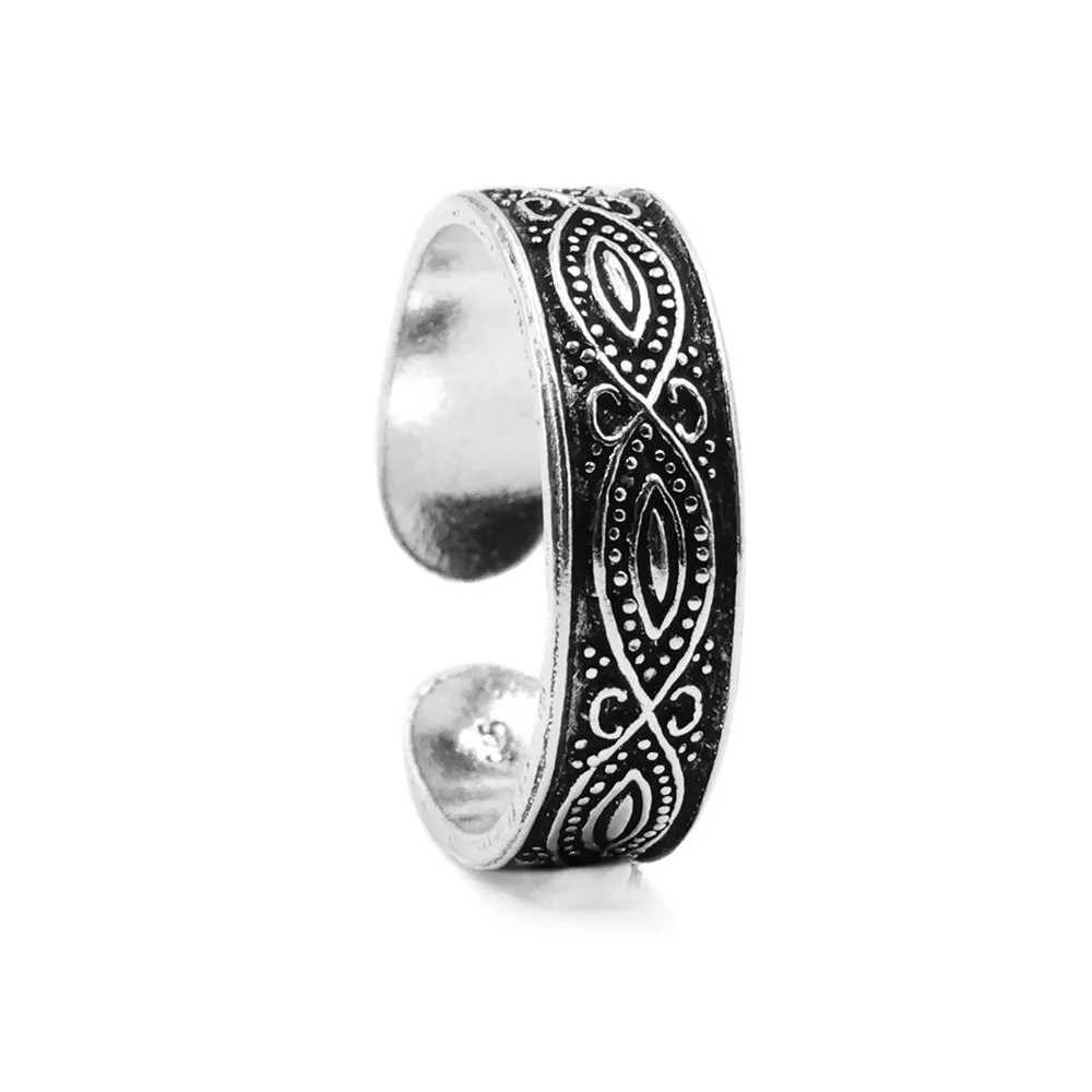 Marquise Silver Adjustable Toe Ring