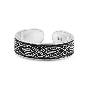 Marquise Silver Adjustable Toe Ring