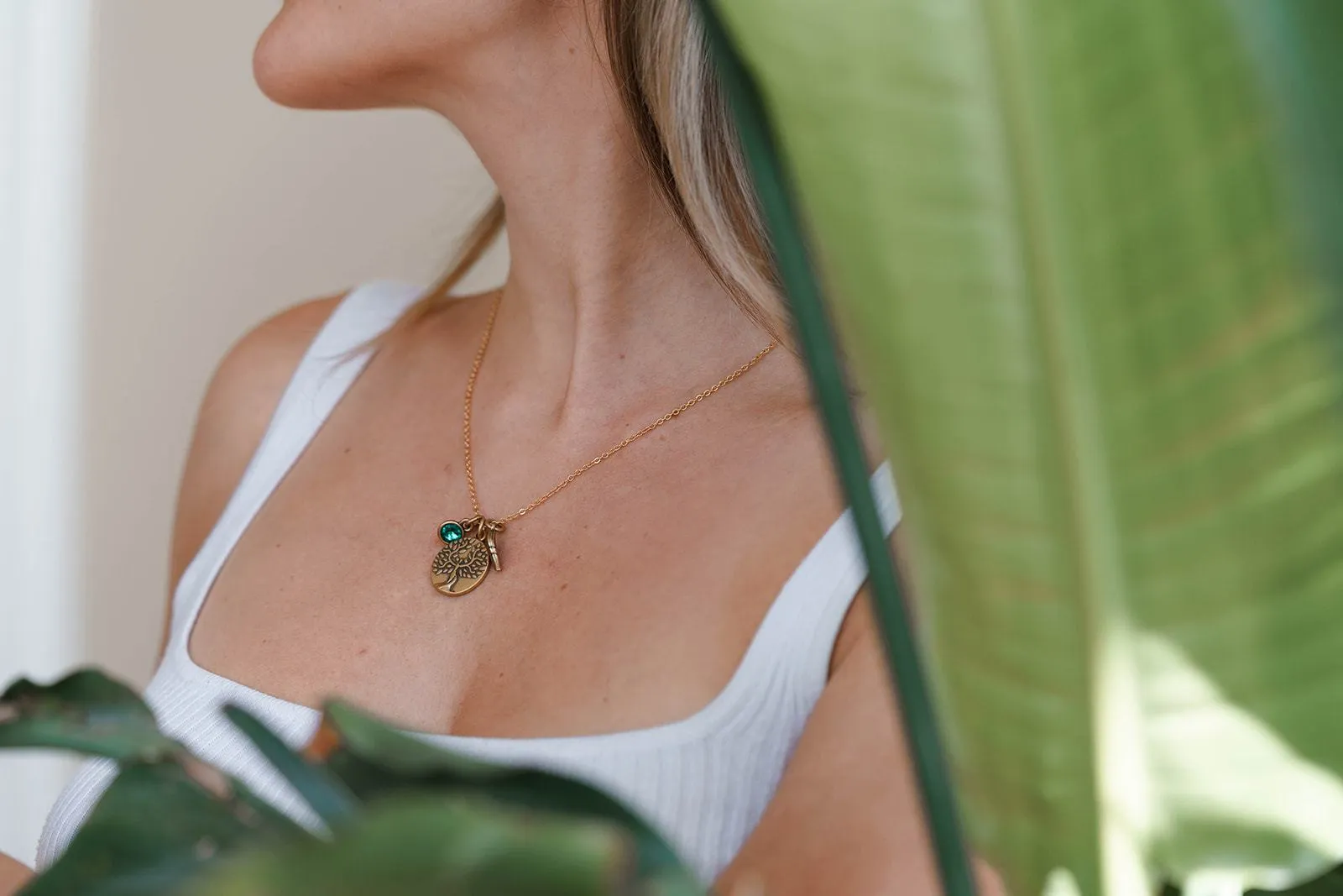 May - Emerald: Birthstone Necklace