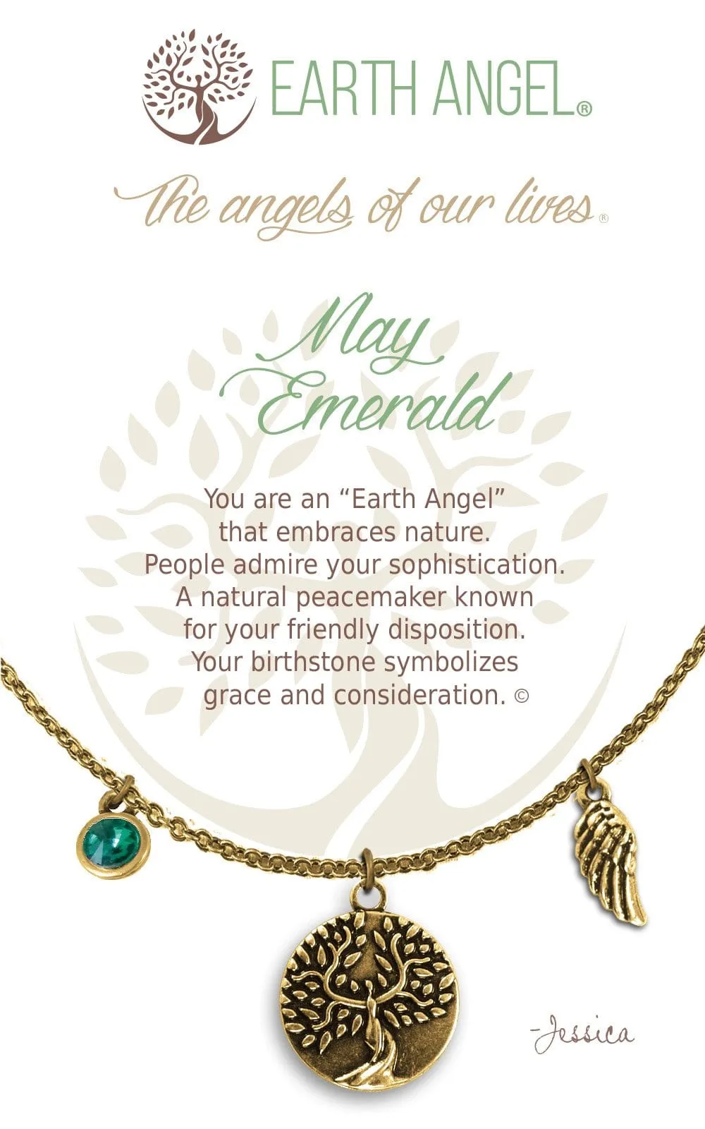 May - Emerald: Birthstone Necklace