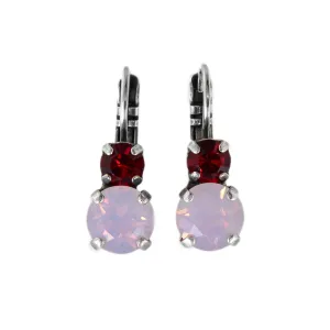 Medium Double Stone Leverback Earrings in "True Romance"  *Custom*