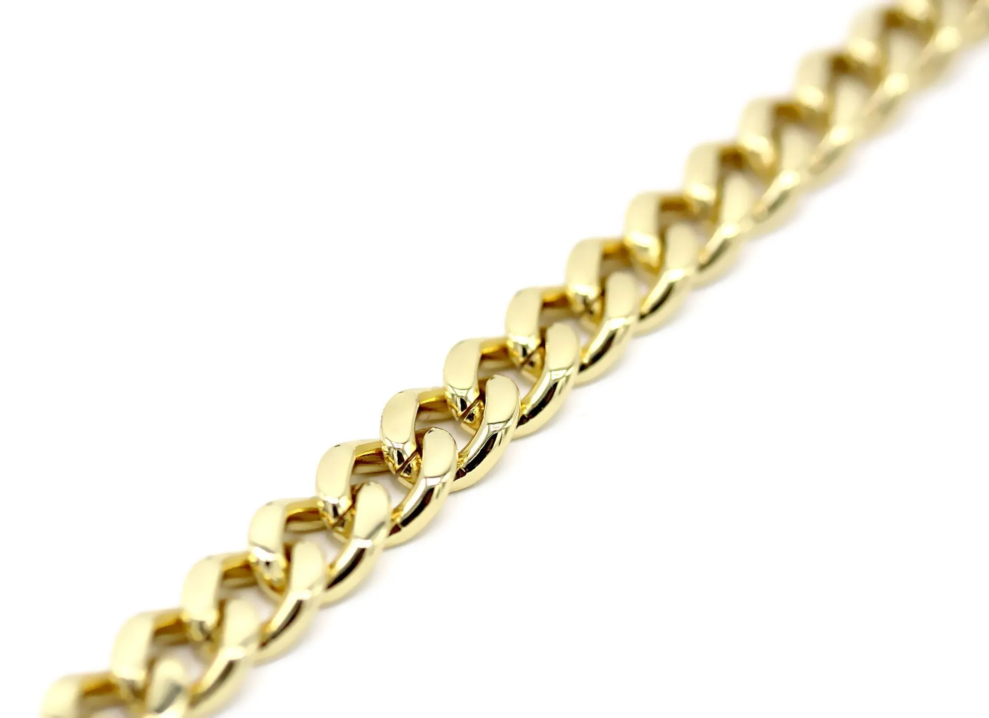 Miami Cuban Link Chain Bracelet 18K Gold Plated Miami Cuban Stainless Steel
