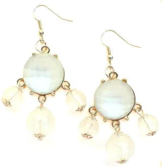 Mini Gold-Tone Chain Bubble Necklace- Ivory