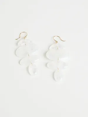 Moonstone Small Oval Totem Earrings on 18k Yellow Gold