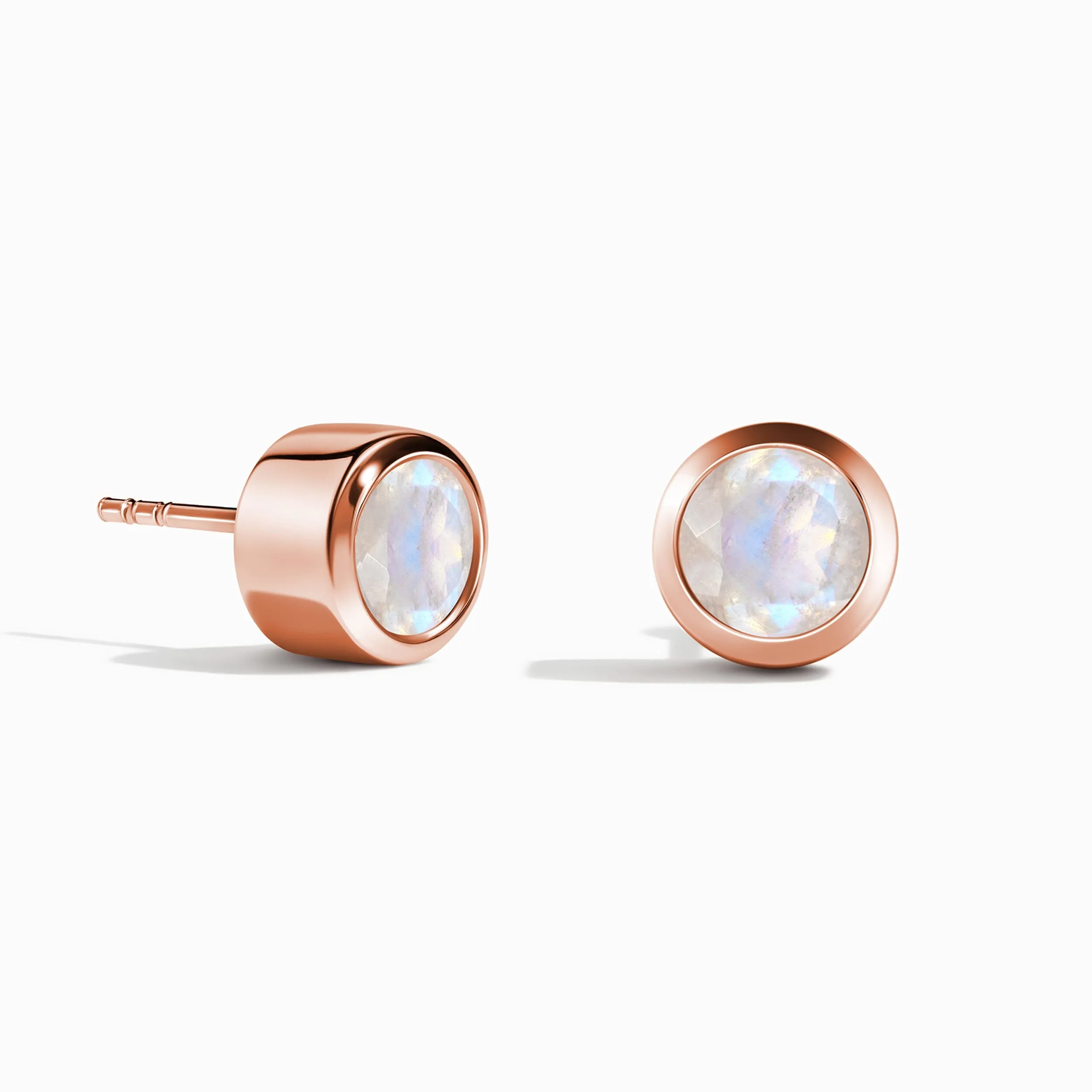 Moonstone Studs - Solitaire