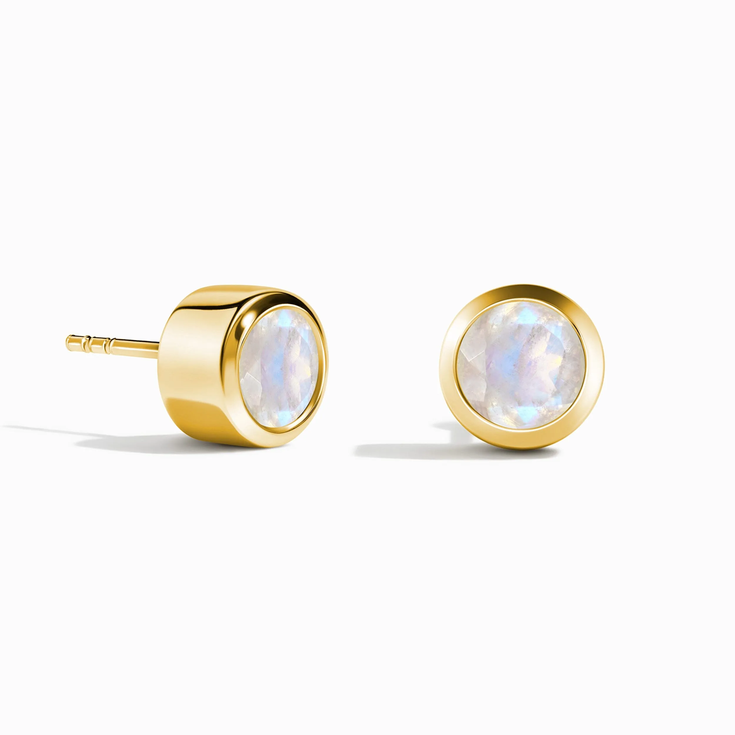 Moonstone Studs - Solitaire