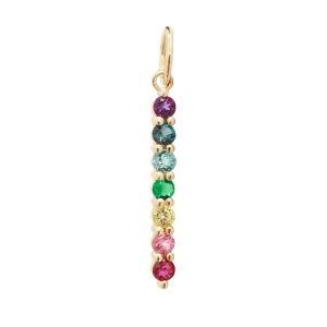 Multicolored Gemstone Rainbow Pendant Necklace
