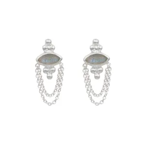 Natalia Silver Labradorite Studs