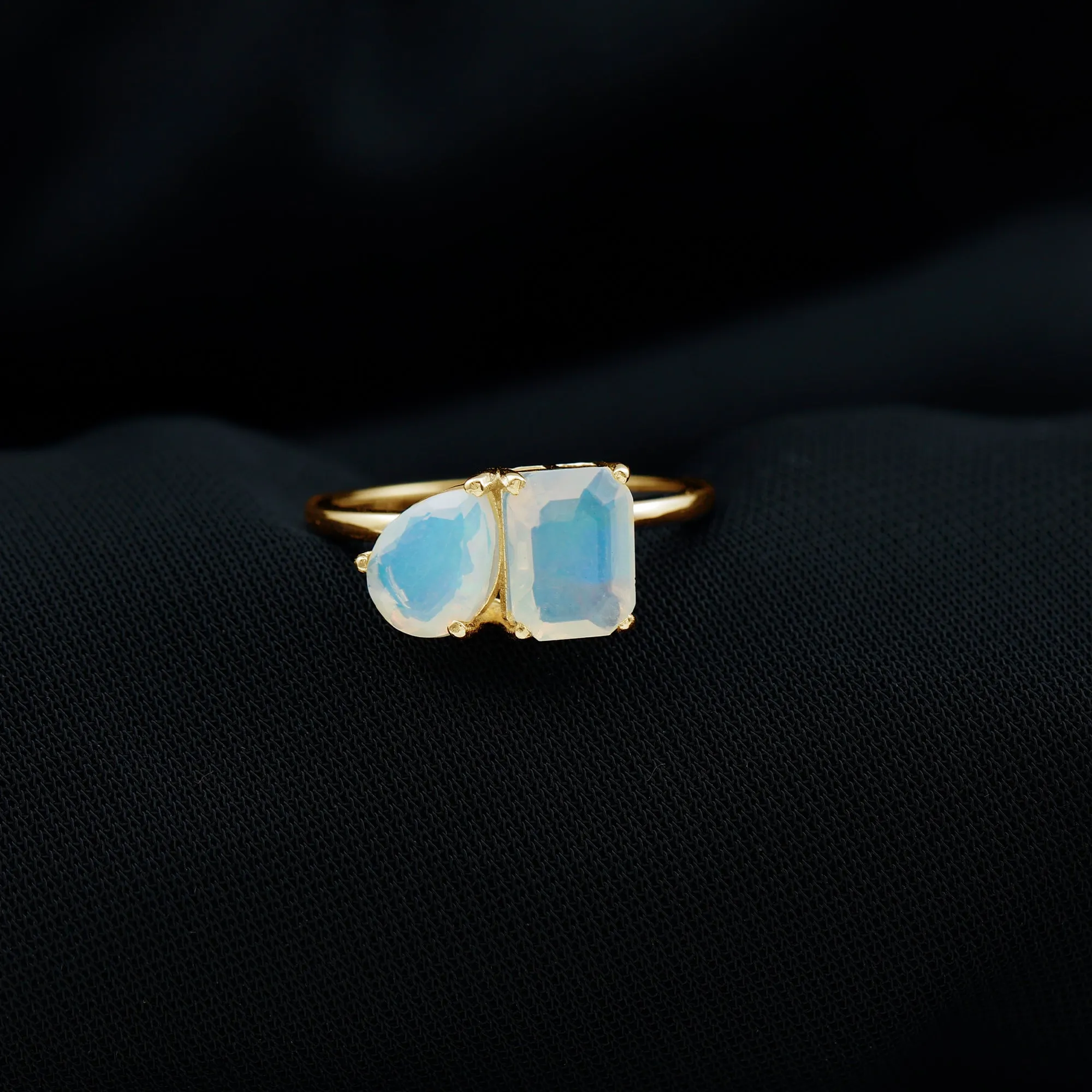Natural Ethiopian Opal Toi Et Moi Ring
