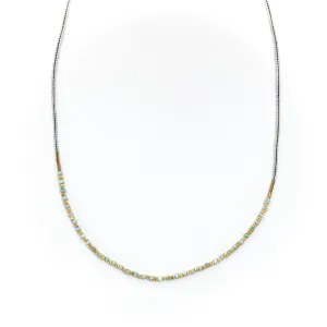 NEW! Larimar and Gold Vermeil Beaded Necklace by Debbie Fisher