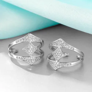 Newly Wed Silver Adjustable 925 Silver Toe Ring