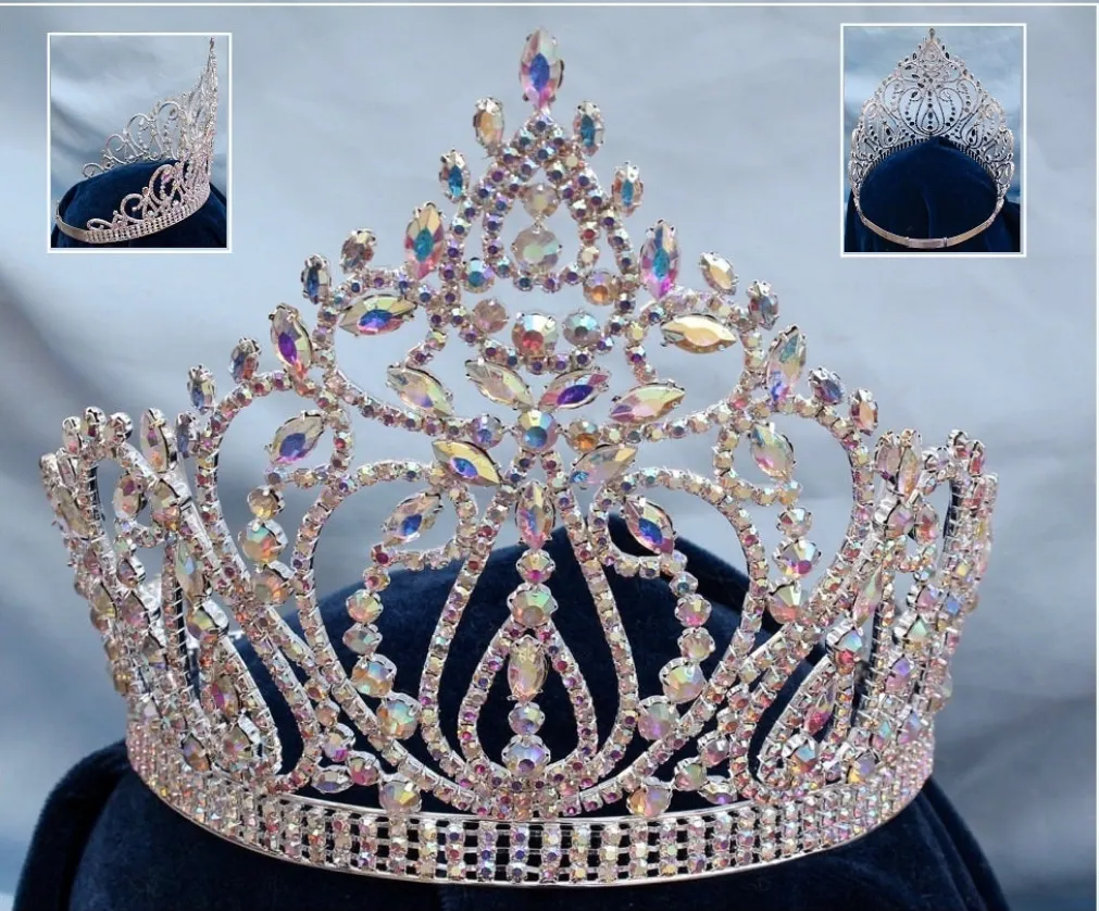 Norell Rhinestone Tiara Aurora Borealis