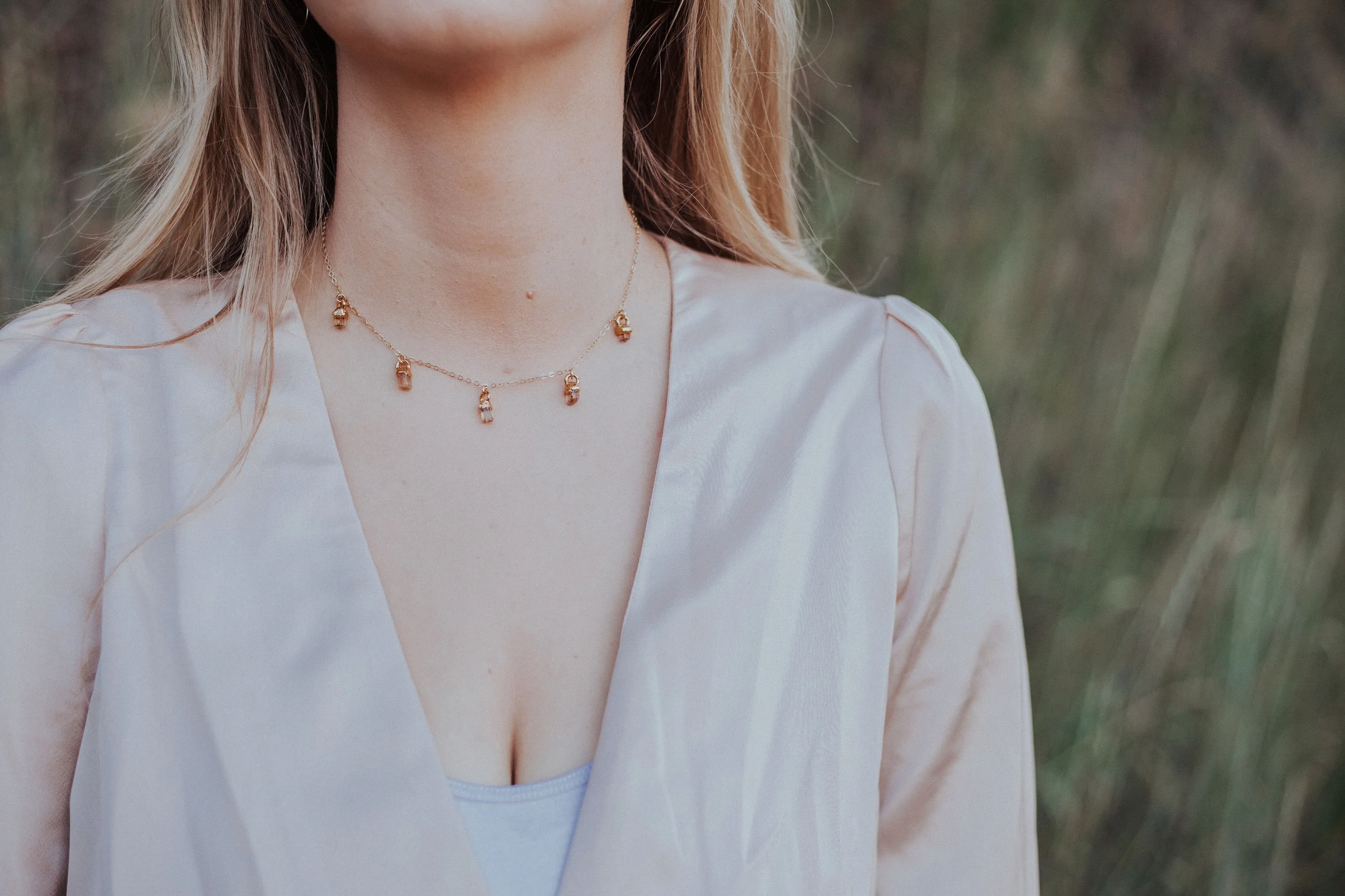 November Raindrops Necklace · Topaz