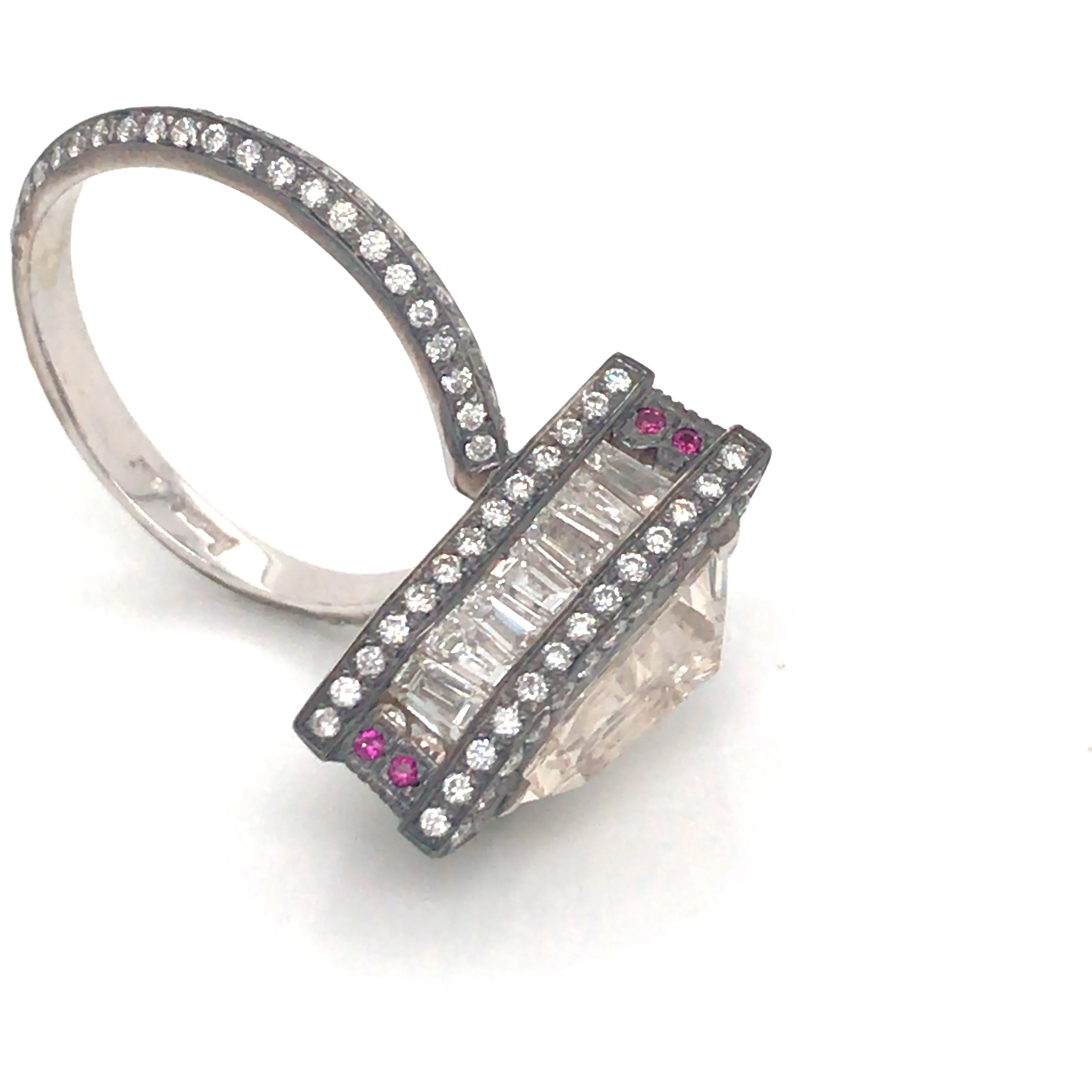 One-of-a-kind Rose-cut Diamond Cocktail Ring 2