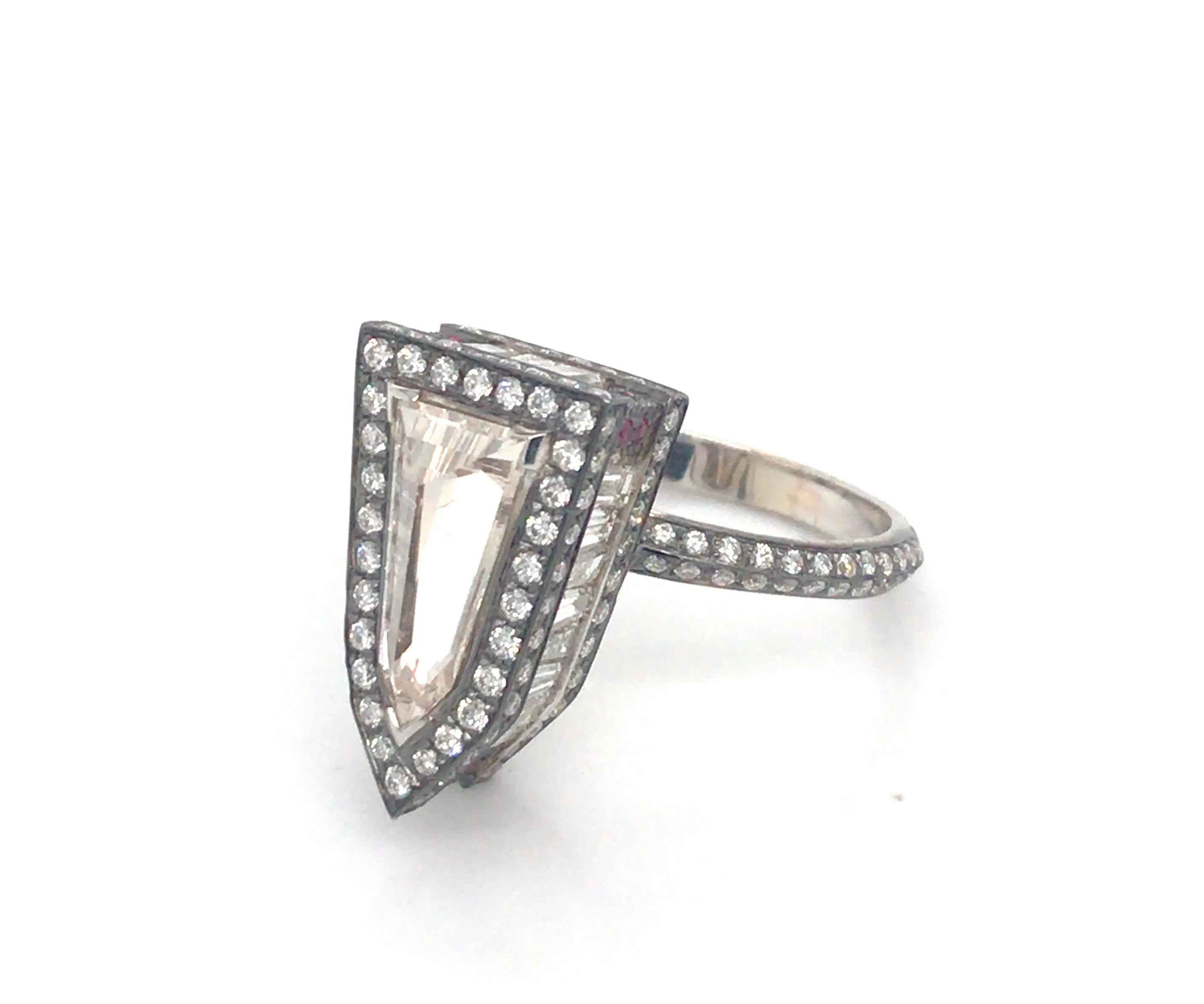 One-of-a-kind Rose-cut Diamond Cocktail Ring 2