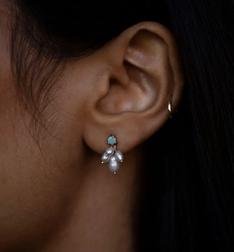 OPAL & PEARL CLOUDBURST EARRINGS