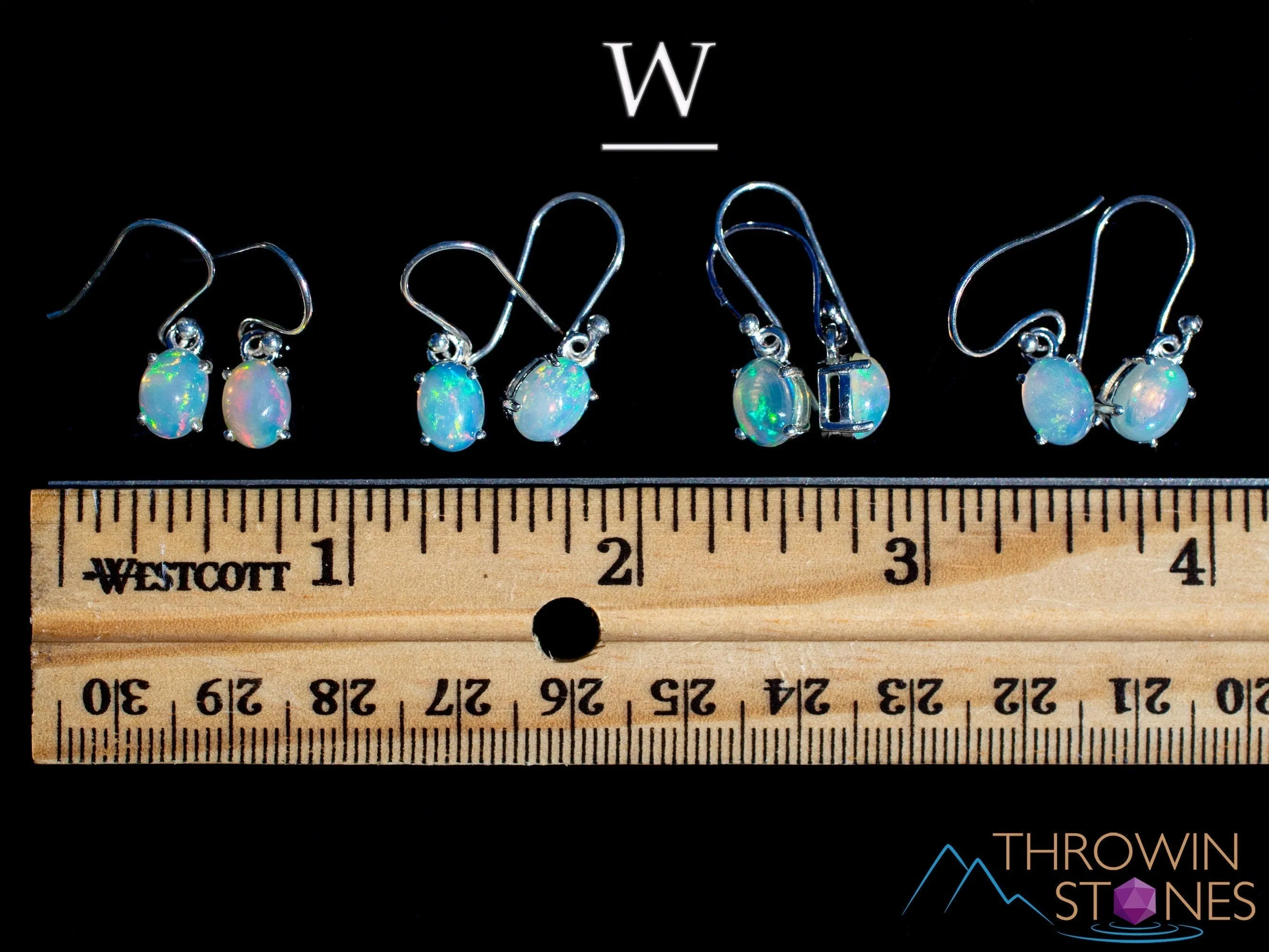 OPAL Earrings - Sterling Silver, Opal Earrings Dangle, Birthstone Jewelry, Welo Opal, E1923