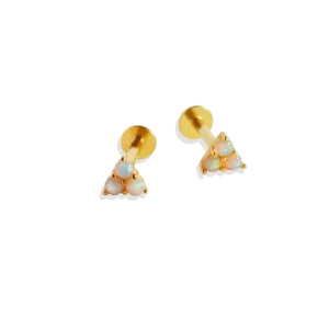 Opal Trio Sleeper Earrings | 18g