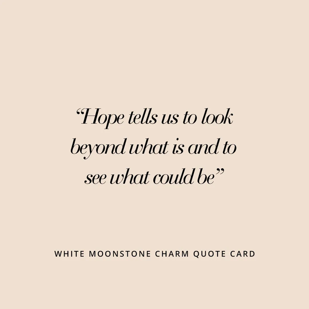 Opulent White Moonstone Hoop Charm - Stone of Hope (Set of 2)
