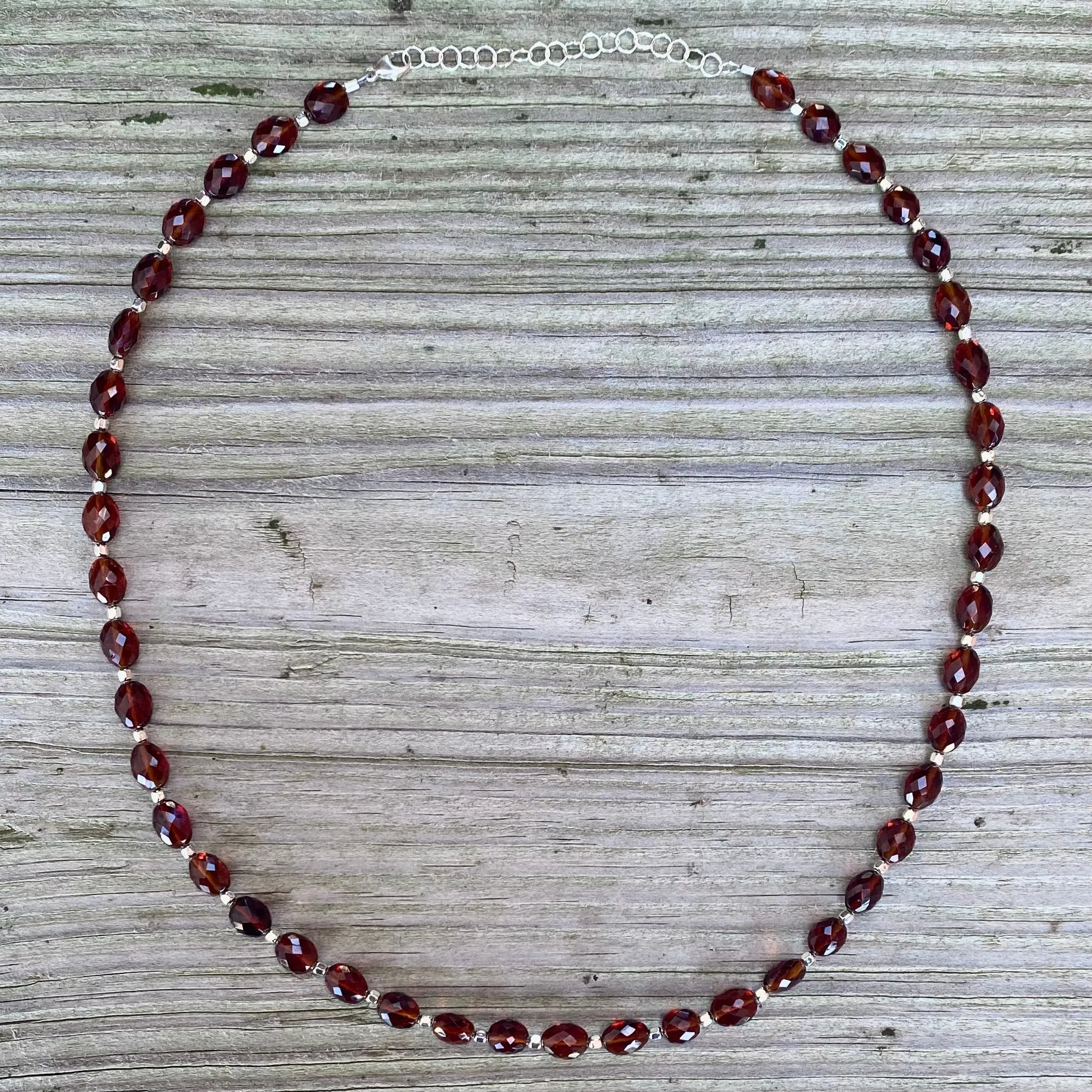 Oval Gemstone Necklace