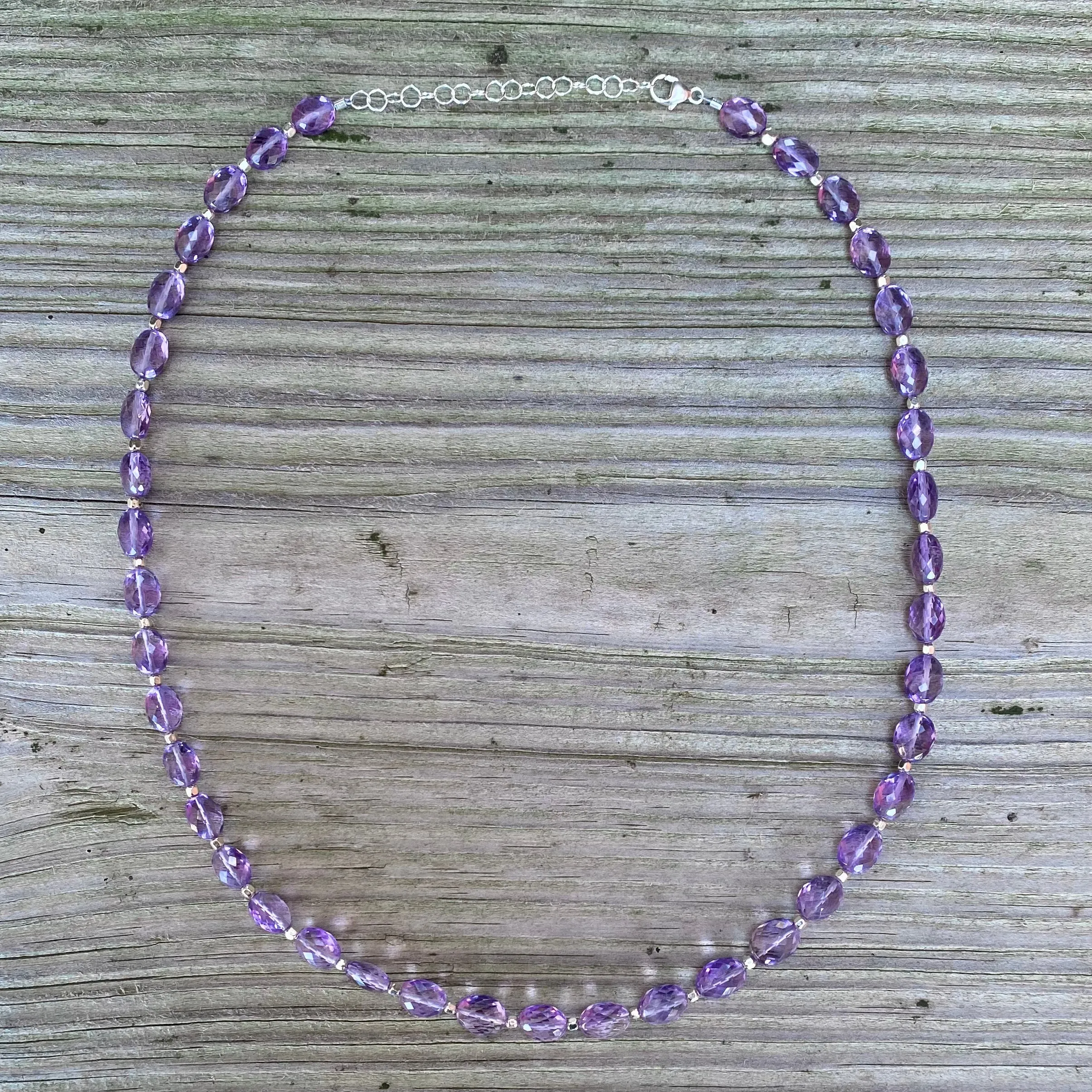 Oval Gemstone Necklace