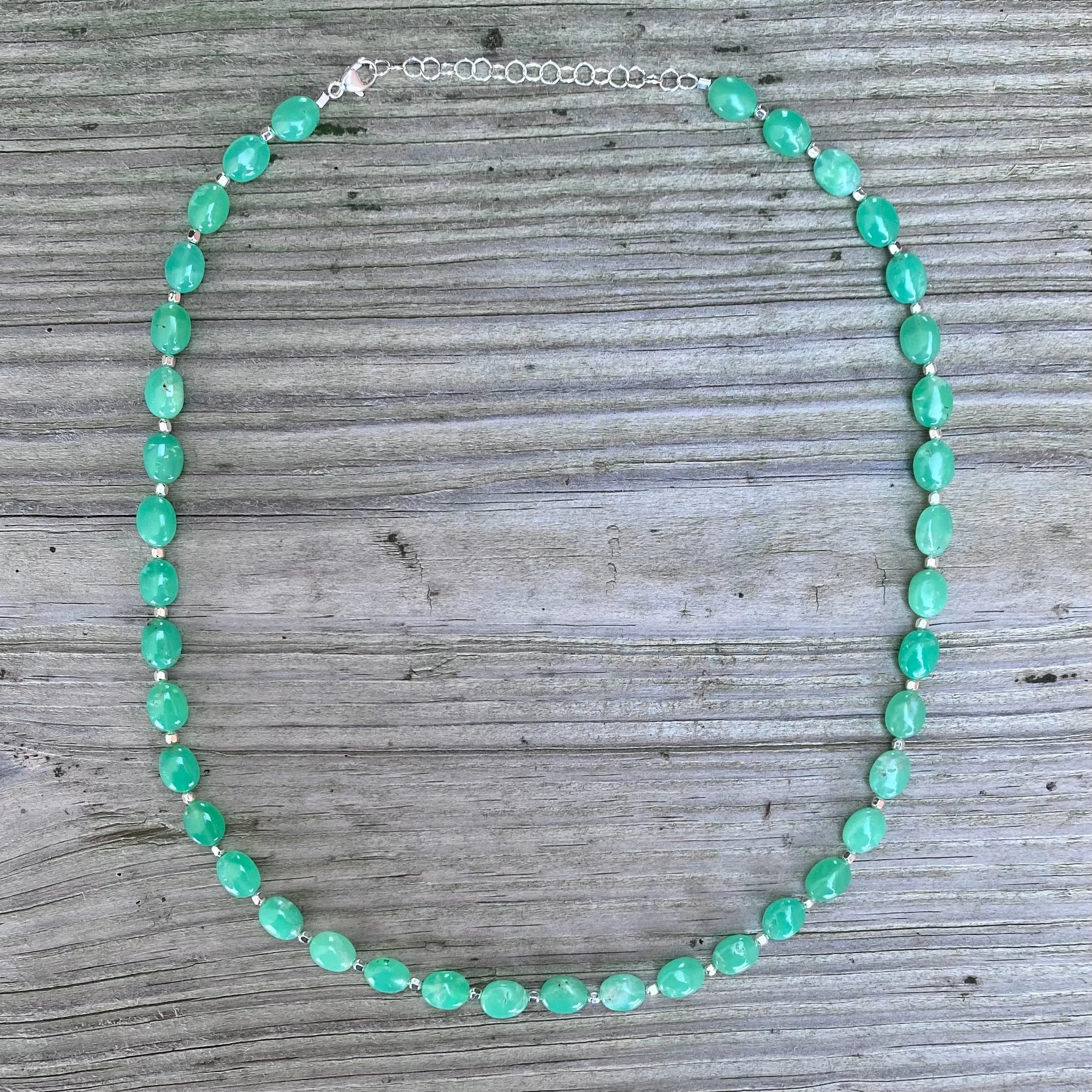Oval Gemstone Necklace